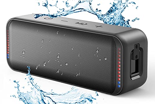 【2022新開発完全防水】Bluetooth スピーカー 5.0 完全防水12W 12時間連続 ワイヤレススピーカー IPX7防水 完全ワイヤレスステレオ・低音強化 大音量 ブルートゥーススピーカー スマホスピーカー 内蔵マイク AUXケープル TFカード