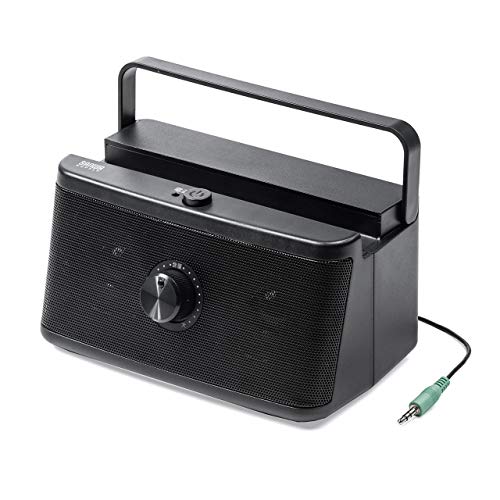 サンワダイレクト 手元スピーカー 有線 テレビ用 電池/USB給電 ケーブル長5m ブラック 400-SP087