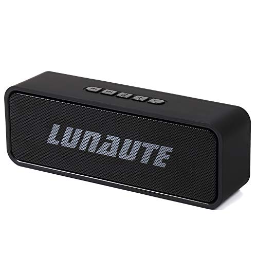 LUNA UTE スピーカー Bluetooth ブルートゥース ワイヤレス 軽量 お手軽 初心者向け ポータブル 内蔵マイク ハンズフリー会話 (ブラック)
