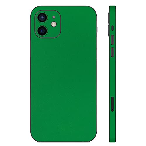 wraplus スキンシール iPhone12 mini と互換性あり [グリーン] 背面 側面 カバー フィルム ケース 日本製