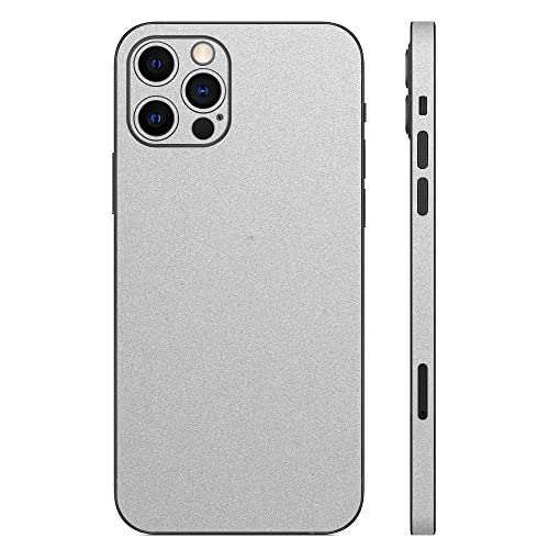 wraplus スキンシール iPhone12 Pro と互換性あり [シルバー] 背面 側面 カバー フィルム ケース 日本製