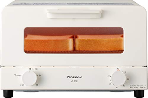 パナソニック オーブントースター 4枚焼き対応 30分タイマー搭載 ホワイト NT-T501-W