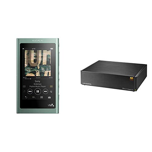 【ミュージックサーバーセット】SONY ウォークマン 16GB Aシリーズ ホライズングリーン NW-A55 GとI-O DATA ネットワークオーディオサーバー 2TB HDL-RA2HF/E