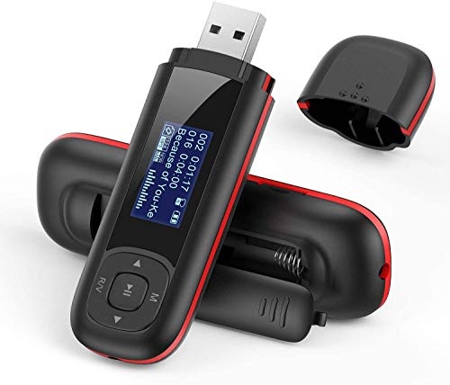 AGPTEK MP3プレーヤー 【乾電池対応】 超軽量 音楽プレイヤー デジタルオーディオプレーヤー 小型 FMラジオ 8GB内蔵容量 拡張可能 録音対応 日本語説明書付き U3