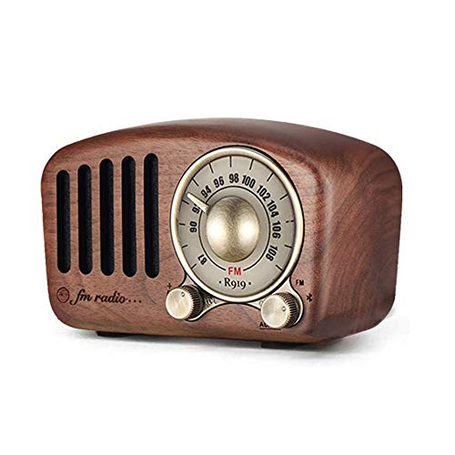 レトロラジオ 木製 ポータブルラジオ USB充電式 高感度受信 ポケット ラジオ 大音量