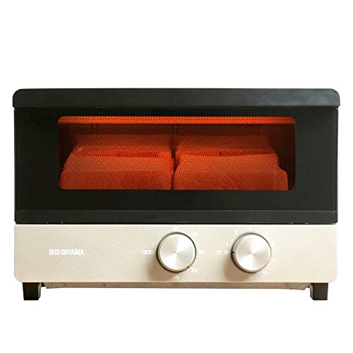 アイリスオーヤマ オーブントースター トースト 4枚 無段階 温度調整 機能付き シャンパンゴールド POT-412FM-N