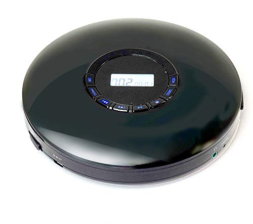 充電式ポータブルCDプレーヤー PCD-301 ブラック 誤操作防止機能 音飛び防止 音飛びガード CDプレイヤー ポータブルCDプレイヤー 小型 薄型