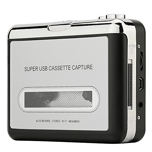 カセットテープUSB変換プレーヤー MP3コンバーター カセットテーププレーヤー MP3曲の自動分割 USBフラッシュメモリ保存 オートリバース機能搭載