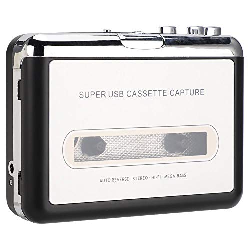 カセットプレーヤー、カセットコンバーター、ポータブルカセット-MP3コンバーター、USBからMP3 CDコンバーターを介したテープ、レコーダー、ヘッドフォン付きキャプチャー変換ボックスUSBケーブル