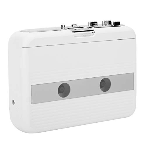 ポータブルカセットプレーヤー、ヘッドフォン/スピーカーテーププレーヤーへのBluetooth出力FMラジオと自動反転機能を備えたHiFiカセットMP3オーディオミュージックプレーヤー(白い)