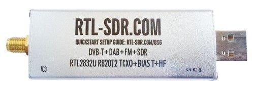 RTL-SDR.COM V3 RTL2832U R820T2 TCXO/1PPM SMA-J(HF Direct Sampling Mode Q-branch)Software Defined Radio [チューナー単品/アルミダイキャストケース][RTL-SDR.COM正規品]