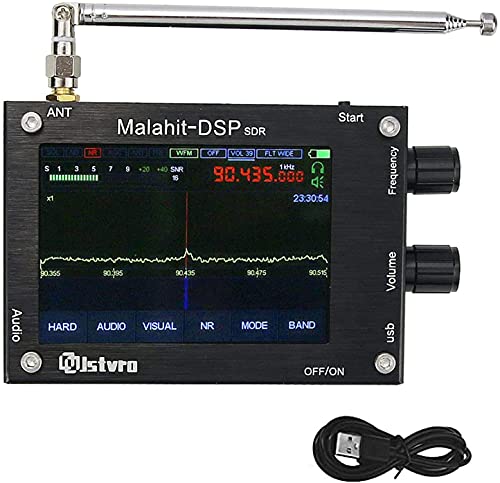 SDR 受信機、50K〜2000MHz Malahit DSP SDRラジオレシーバー、3.5inchマラカイトSDR HAM短波レシーバーアルミニウム合金