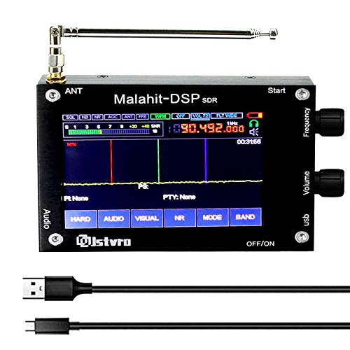 SDR 受信機,50K〜2000MHz 3.5inch Malahit DSP SDR ラジオ 受信機,アルミニウム合金 SDR HAM短波レシーバー