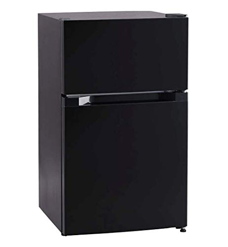 アイリスプラザ 冷蔵庫 87L 2ドア ひとり暮らし 幅47.5cm ブラック PRC-B092D-B