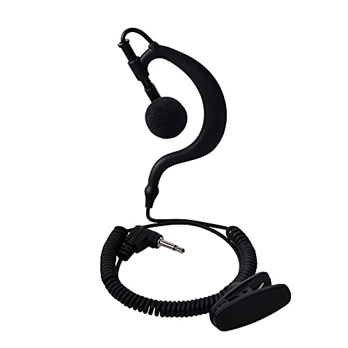 HYSHIKRA TC-617 2.5mm 1ピン トランシーバー用 耳掛け型 イヤホン 片耳 無線機用 レシーバー用 インカム タイピン型イヤホンマイク用イヤホン