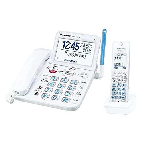 パナソニック コードレス電話機(子機1台付き) VE-GD68DL-W（ホワイト）