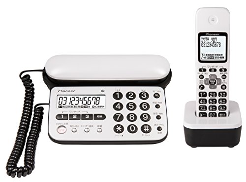 パイオニア TF-SD15S デジタルコードレス電話機 子機1台付き/迷惑電話防止 ピュアホワイト TF-SD15S-PW