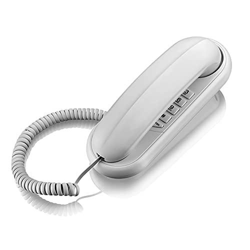 Gtwoilt TCF-1000 電話機 親機のみ シンプルフォン ホーム電話機 ホテルの電話機 壁掛け対応 ミュート/一時停止/リダイヤル機能付き（白い）
