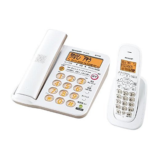 シャープ デジタルコードレス電話機(受話子機+子機1台タイプ) KuaL ホワイト系 JDGE56CL