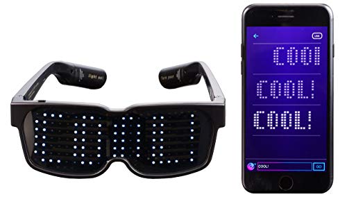 CHEMION（ケミオン） - ユニークなBluetooth式LEDメガネ – メッセージ、アニメーション、絵を表示しなさい！ ハロウィーン, コスチューム