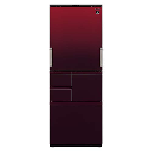 シャープ SHARP 冷蔵庫 SJ-AW50G-R プラズマクラスター(幅68.5cm) 502L ガラスドア 両開き メガフリーザー 5ドア グラデーションレッド