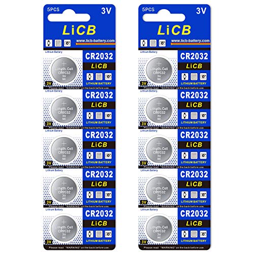 LiCB 10個入 CR2032 リチウム ボタン 電池 3V 2032 コイン形電池 水銀ゼロシリーズ