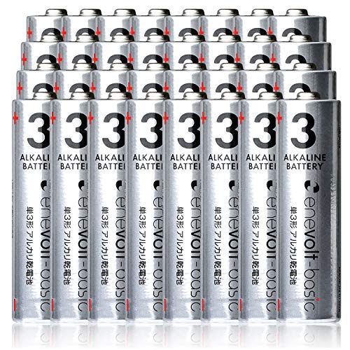 enevolt(basic) 単3 アルカリ電池 1.5V 単3形 乾電池 エネボルト ベーシック 3R SYSTEMS 32本セット
