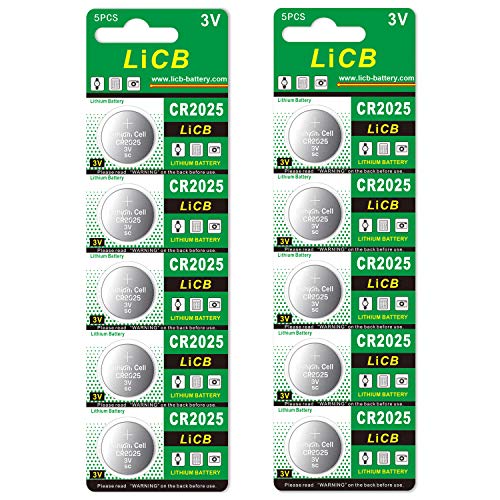 LiCB 10個入 CR2025 リチウム ボタン 電池 3V 2025 コイン形電池 水銀ゼロシリーズ
