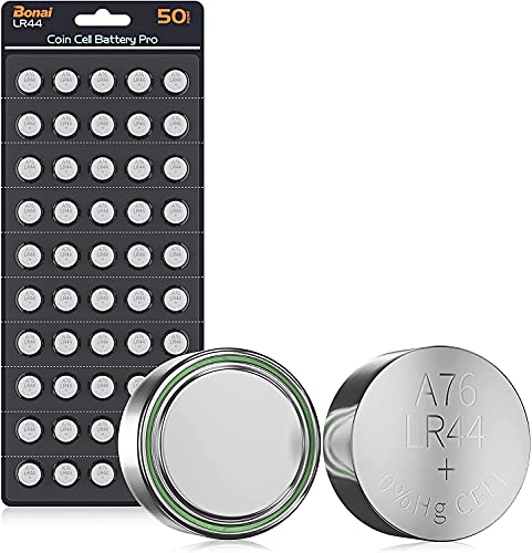 BONAI LR44 ボタン電池 50個 LR44 H アルカリボタン電池 1.5V アルカリ 電池 コイン電池 に適用する時計、体温計用