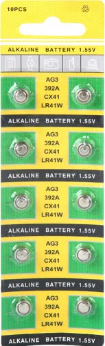 fiveAstar LR41 ボタン電池 アルカリ 10個セット 互換 AG3 L736