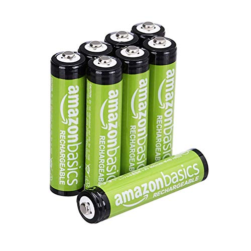 Amazonベーシック 充電池 充電式ニッケル水素電池 単4形8個セット (最小容量800mAh、約1000回使用可能)