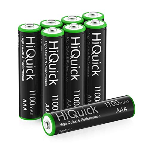 HiQuick 電池 単4 充電式 単4充電池 ニッケル水素電池1100mAh 8本入り ケース付き 約1200回使用可能 単4電池 充電式 単四充電池セット