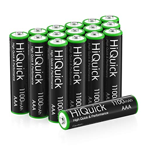 HiQuick 単四電池 充電式 単4充電池 16本セット ニッケル水素電池 1100mAh単4形充電池 約1200回循環充電 専用電池保管ケース2個付き 低自放電 カメラ 電動歯ブラシ 電卓に使用可能