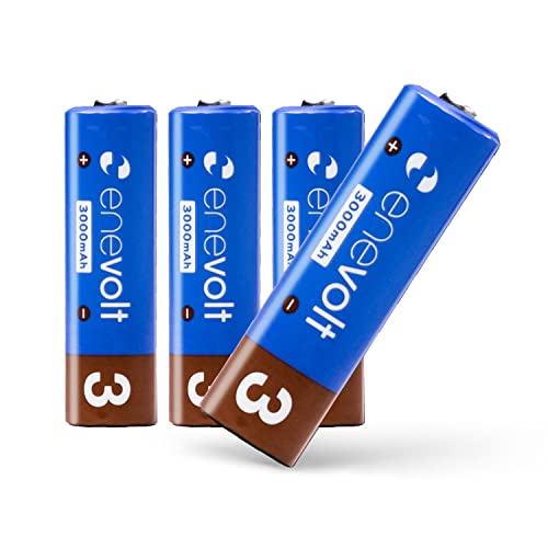 enevolt(エネボルト) 大容量 単3形充電池 3000mAh ニッケル水素充電池 単3 充電池 3R SYSTEMS 4本セット