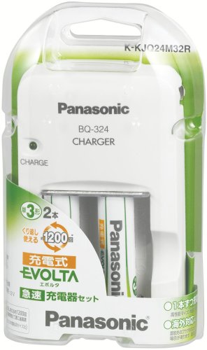Panasonic EVOLTA 急速充電器セット ニッケル水素電池 単3 (2本入) ブリスター K-KJQ24M32R