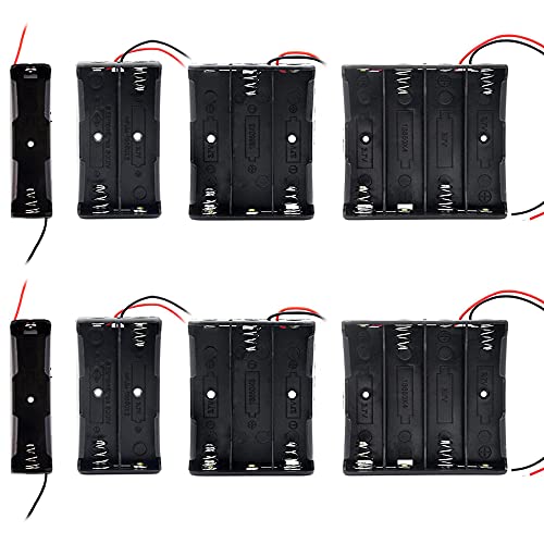 18650 電池ボックス 8個セット 3.7V 電池ケース 1本 2本 3本 4本 バッテリーケース リード線付き 18650バッテリー用 電池ホルダー バッテリーボックス