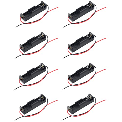 サムコス バッテリーリード線バッテリー収納ボックス 電池ホルダー 1.2V-1.5V リード線付き プラスチック製 電池ボックス （8個入り）
