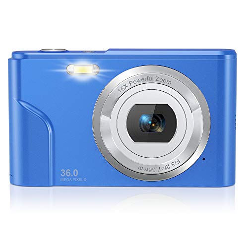 Rosdeca デジタルカメラ デジカメ コンパクト HDカメラ 1080P 36MP 16倍ズーム 連写 軽量 携帯便利 2.44インチIPS画面 ミニカメラ キッズ 学生 撮影初心者に適用