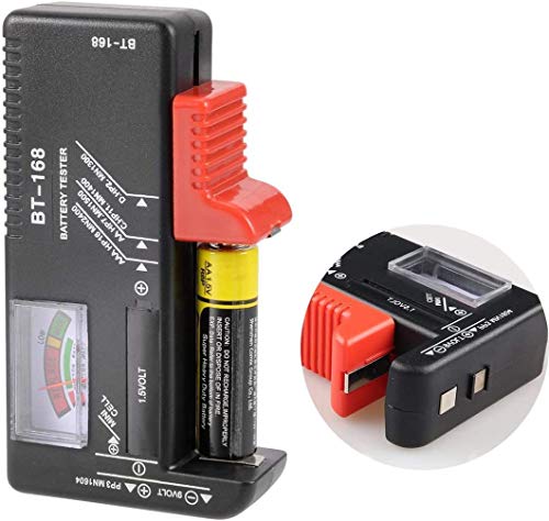 Uotyle バッテリーテスター 電池チェッカー 乾電池残量チェッカー BT-168 単1/単2/単3/単4形 9v乾電池ケース 1.5Vボタン電池
