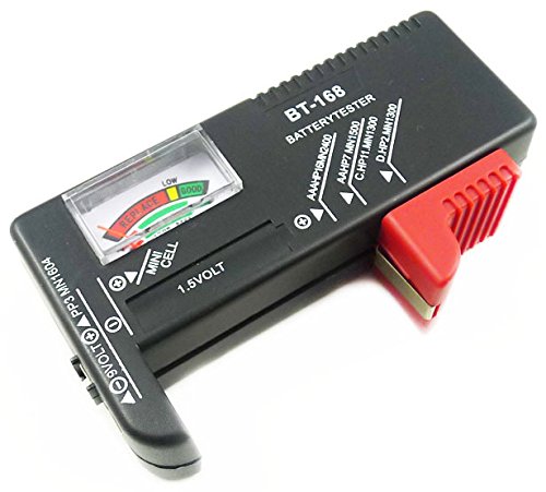 EasyWordMall バッテリーテスター 電池残量測定器 ブラック 乾電池やボタン電池の残量チェック BT-168 [並行輸入品]