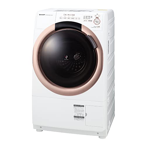 シャープ ドラム式 洗濯乾燥機 ES-S7G-NL ヒーターセンサー乾燥 左開き(ヒンジ左) 洗濯7kg/乾燥3.5kg ピンクゴールド 幅640mm 奥行600mm DDインバーター搭載 2022年春モデル