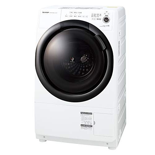シャープ ドラム式 洗濯乾燥機 ES-S7F-WL ヒーターセンサー乾燥 左開き(ヒンジ左) 洗濯7kg/乾燥3.5kg ホワイト系 幅596mm 奥行600mm DDインバーター搭載 2021年春モデル