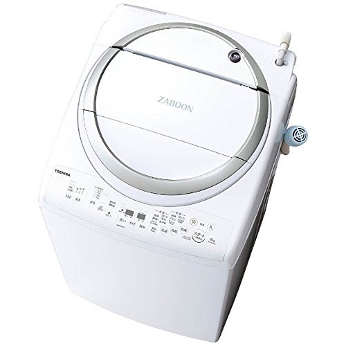 東芝 タテ型洗濯乾燥機 ZABOON 8kg メタリックシルバー AW-8V6 S