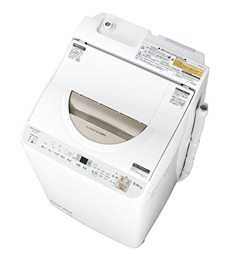 シャープ タテ型洗濯乾燥機 ステンレス穴なし槽 5kg ゴールド系 ES-TX5B-N