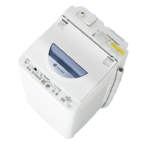 シャープ タテ型洗濯乾燥機 穴なし槽カビぎらい ブルー系 洗濯容量5.5kg ES-TG55L-A