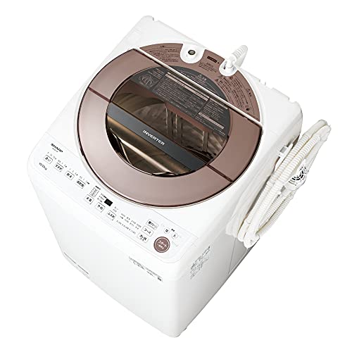 シャープ 洗濯機 ES-GV10F-T穴なし槽 インバーター搭載 ブラウン系 10kg
