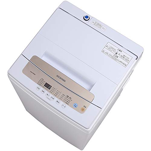アイリスオーヤマ 洗濯機 5kg 全自動 風乾燥 お急ぎコース ステンレス槽 ゴールド IAW-T502EN