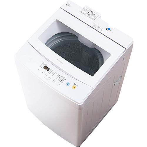 アイリスオーヤマ 洗濯機 7kg 全自動 部屋干しモード ガラストップ ステンレス槽 槽洗浄 ホワイト IAW-T702