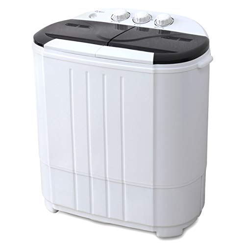 WEIMALL 洗濯機 3.6kg 二槽式洗濯機 一人暮らし タイマー 二層式 コンパクト 小型 (ブラック)