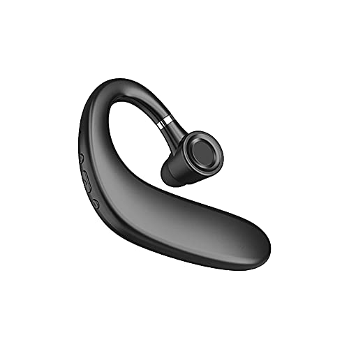 Vongzhong Bluetooth 5.0 イヤホン 耳掛け式 耳に塞がない Bluetoothヘッドセット ワイヤレスイヤホン 片耳 左右耳兼用 ノイズキャンセリング マイク内蔵 音楽再生 在宅勤務/テレワーク/オンライン英会話/車用/ビジネスチャット/仕事/通学/ウォーキングなどに適用 iPhone＆Android対応 (ブラック)
